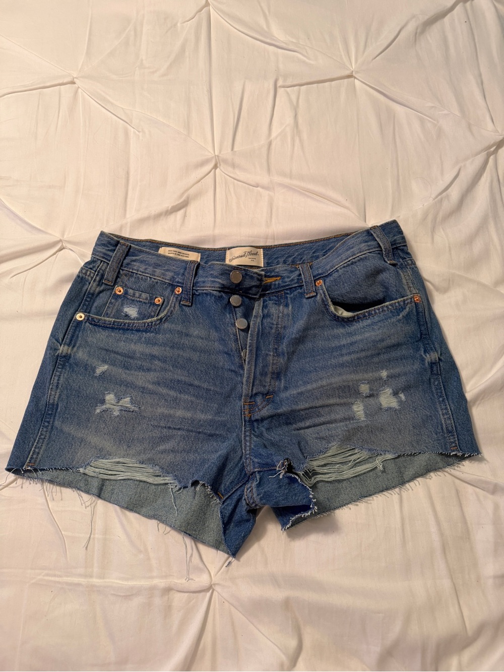 Universal Thread High-Rise Distressed Blue Jean Shorts